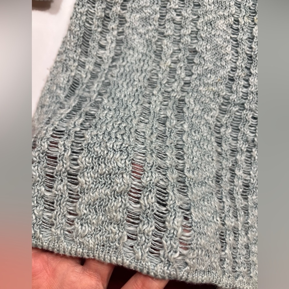 Peruvian Connection Light Blue Open Front Cardiga… - image 7